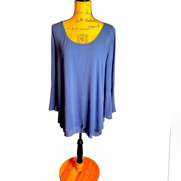 Soft Surroundings Blue Tunic Top Size Large - Picture 1 of 3